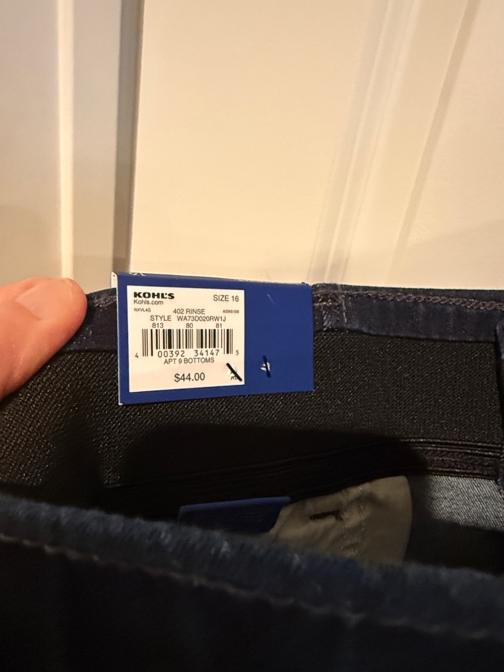 Apt. 9 Navy Blue Straight Leg Jeans - Picture 4 of 6